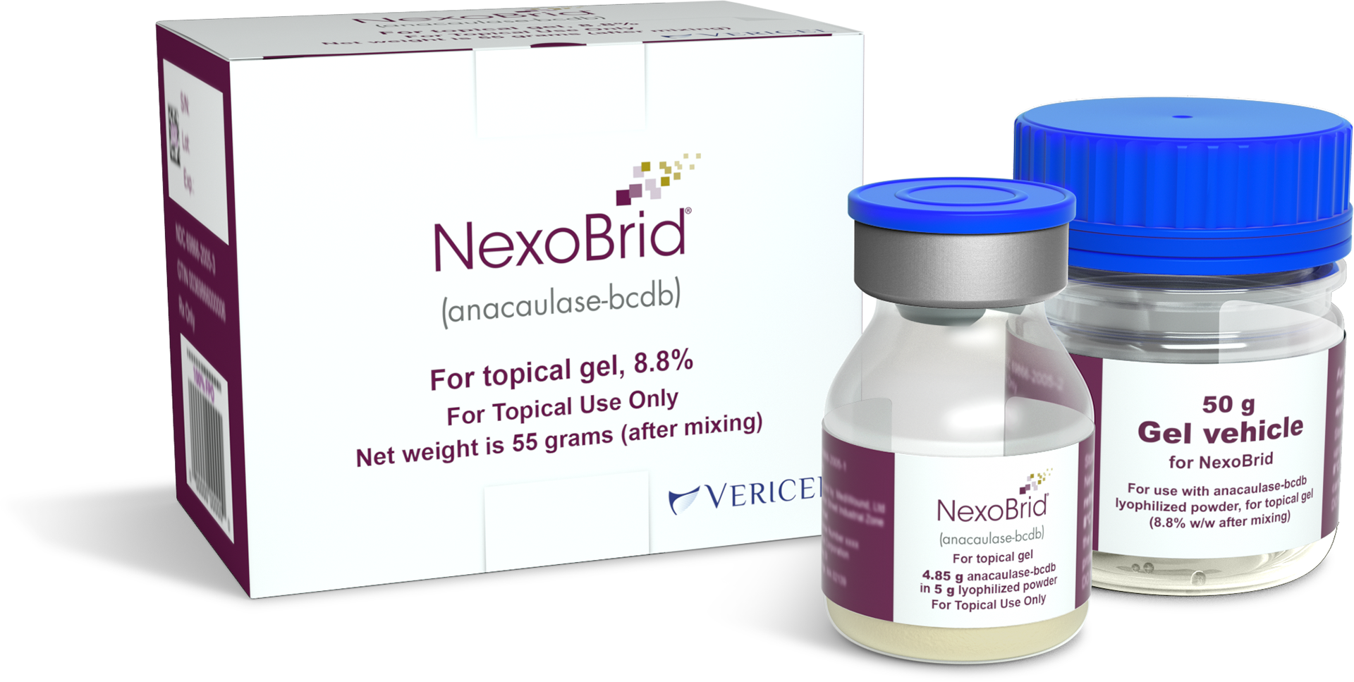 NexoBrid Lyophilized Powder and Gel Vehicle